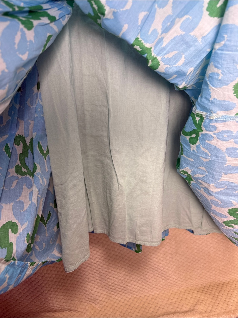 Talbots Blue and Green Print Maxi Dress - Picture 5 of 7